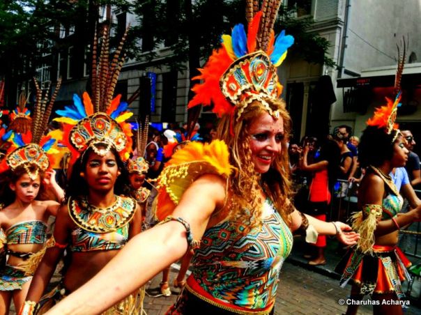 Vivid colours of the zomercarnaval